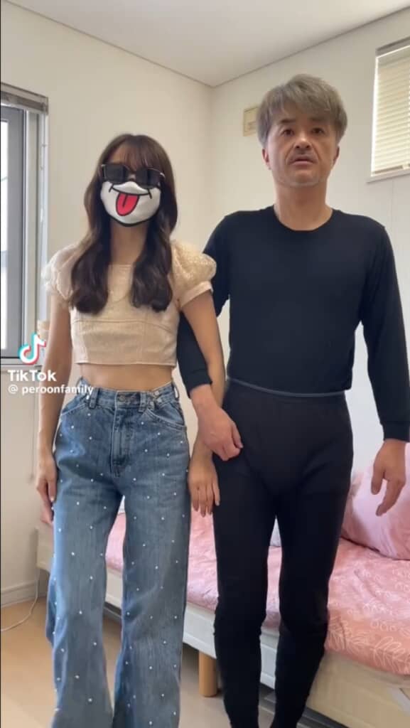 娘と父で服を交換